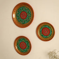 Traditional Handpainted Stainless Steel Plate (set of 3) 71