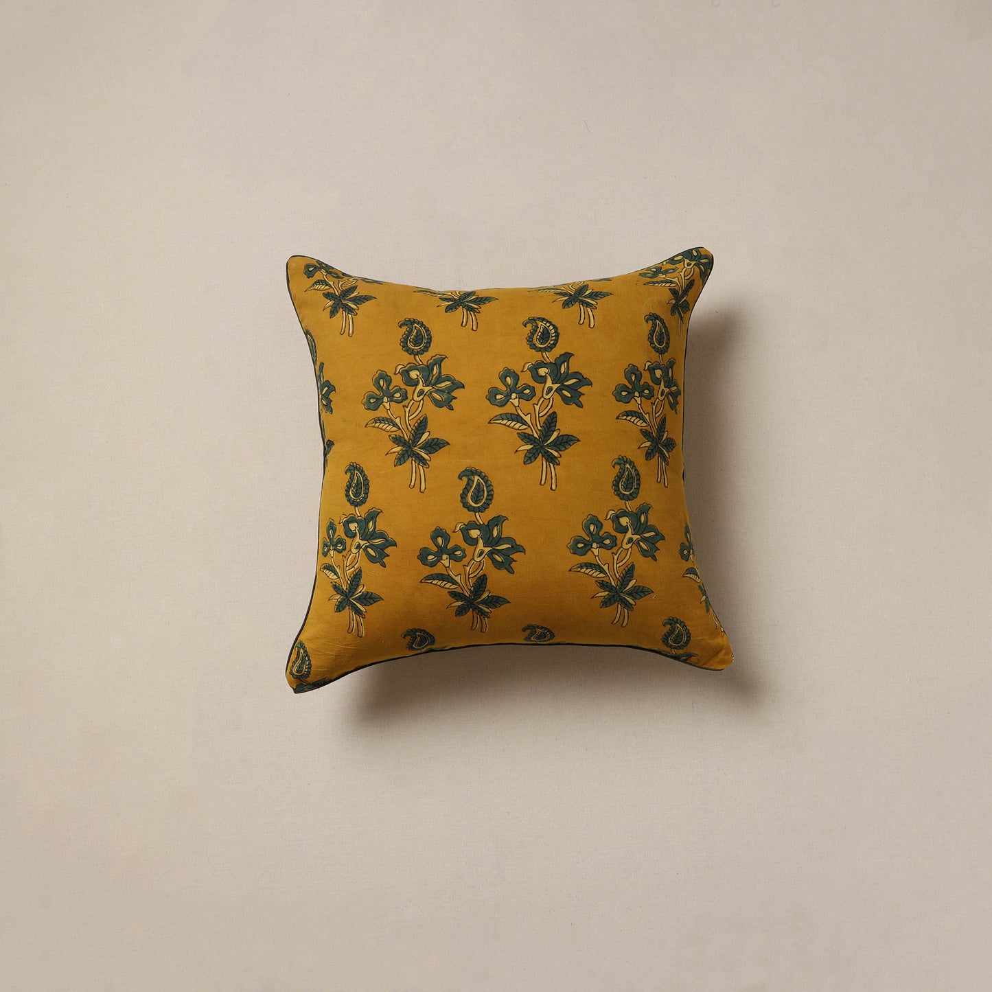 Hand Block Print Ajrakh Cushion Cover 32