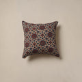 Hand Block Print Ajrakh Cushion Cover 34