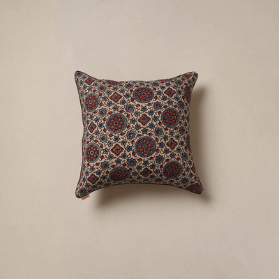 Hand Block Print Ajrakh Cushion Cover 34