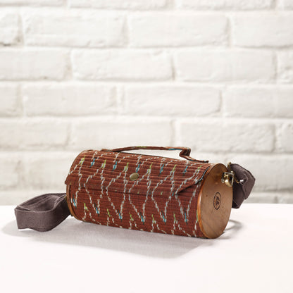 Brown - DIY Round Sling Bag / Clutch With Changeable Sleeve