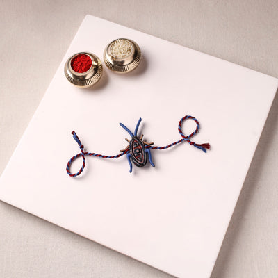 Cockroach - Reusable Handmade Threadwork Fabart Rakhi 02