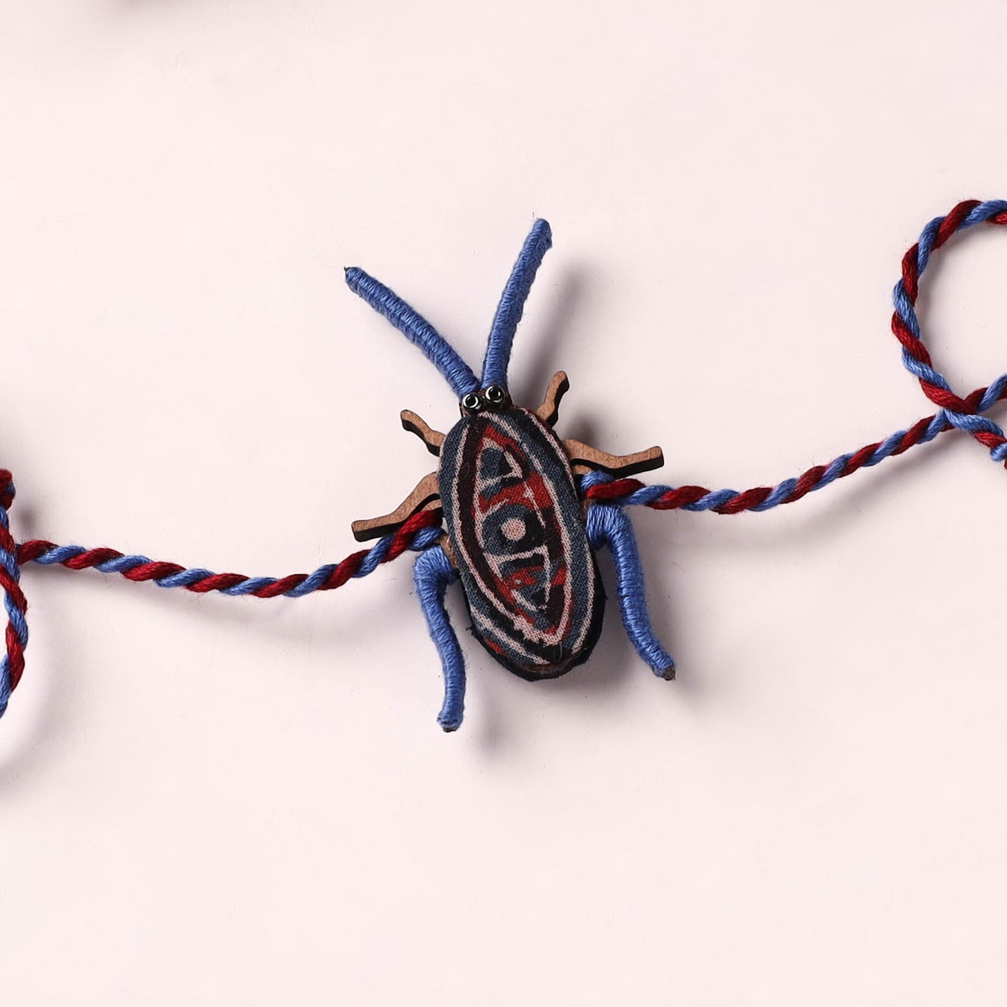 Cockroach - Reusable Handmade Threadwork Fabart Rakhi 02