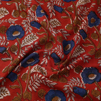 Red - Block Printed Cotton Bagru Kalamkari Fabric 15