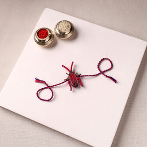 Cockroach - Reusable Handmade Threadwork Fabart Rakhi 03