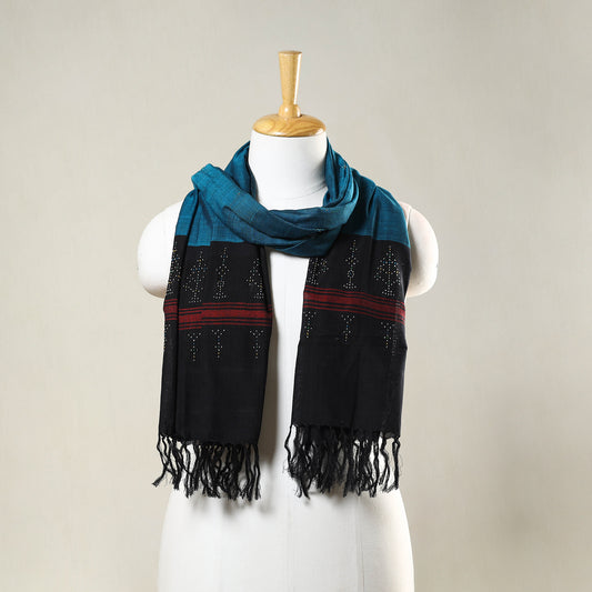 Handwoven Tangaliya Work Cotton Stole with Tassels 46