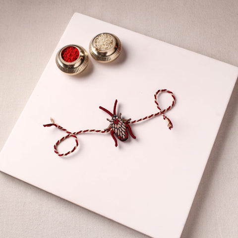 Cockroach - Reusable Handmade Threadwork Fabart Rakhi 04