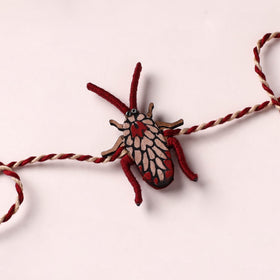 Cockroach - Reusable Handmade Threadwork Fabart Rakhi 04