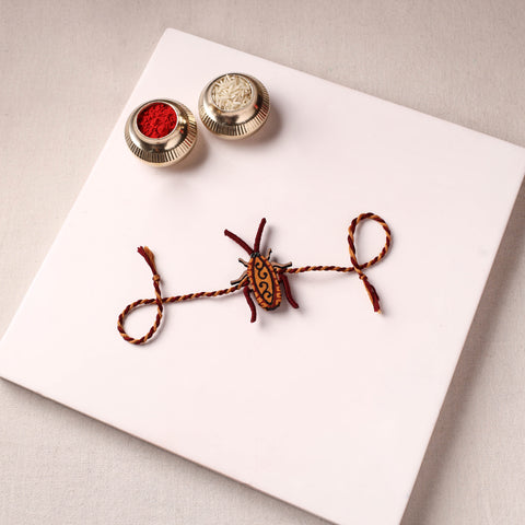 Cockroach - Reusable Handmade Threadwork Fabart Rakhi 05