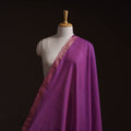 Purple - Handloom Mangalagiri Cotton Fabric with Nizam Zari Border 07