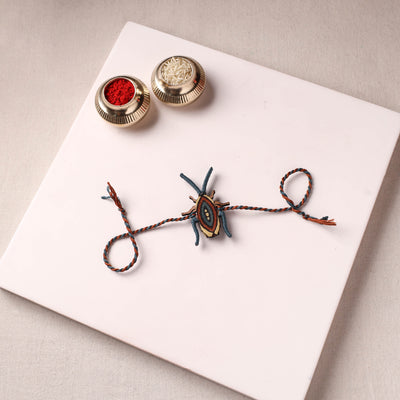 Cockroach - Reusable Handmade Threadwork Fabart Rakhi 08