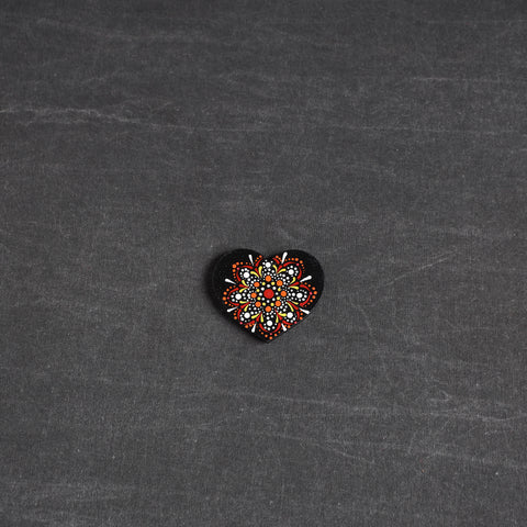 Handpainted Mandala Art Wooden Fridge Magnet 100