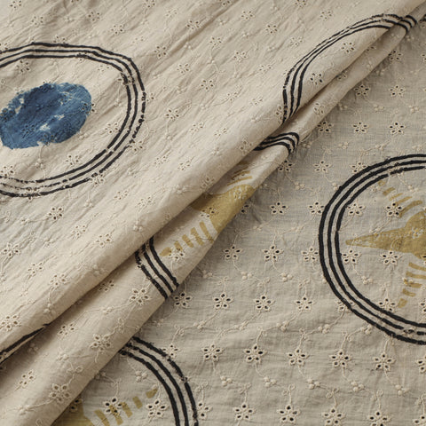 Hakoba Hand Block Ajrakh Print Natural Dyed Cotton Fabric 154