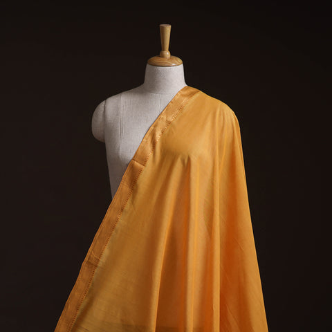 Orange - Handloom Mangalagiri Cotton Fabric with Nizam Zari Border 03