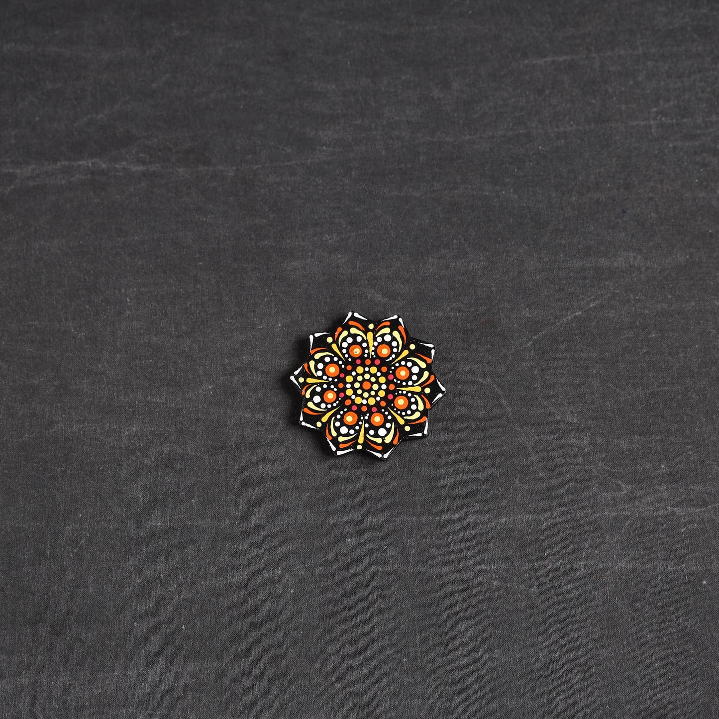 Handpainted Mandala Art Wooden Fridge Magnet 101