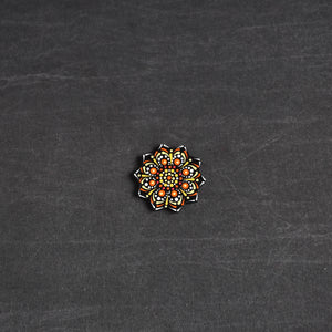 Handpainted Mandala Art Wooden Fridge Magnet 101