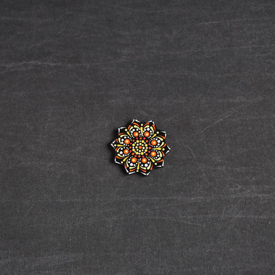 Handpainted Mandala Art Wooden Fridge Magnet 101