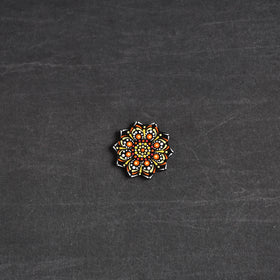 Handpainted Mandala Art Wooden Fridge Magnet 101