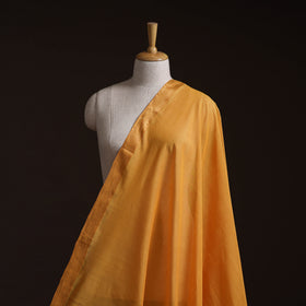 Orange - Handloom Mangalagiri Cotton Fabric with Nizam Zari Border 03