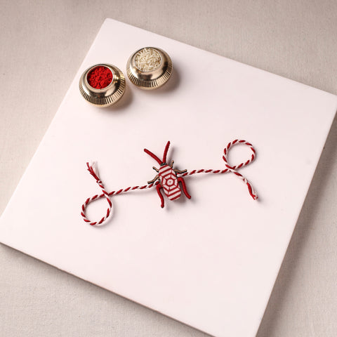 Cockroach - Reusable Handmade Threadwork Fabart Rakhi 09