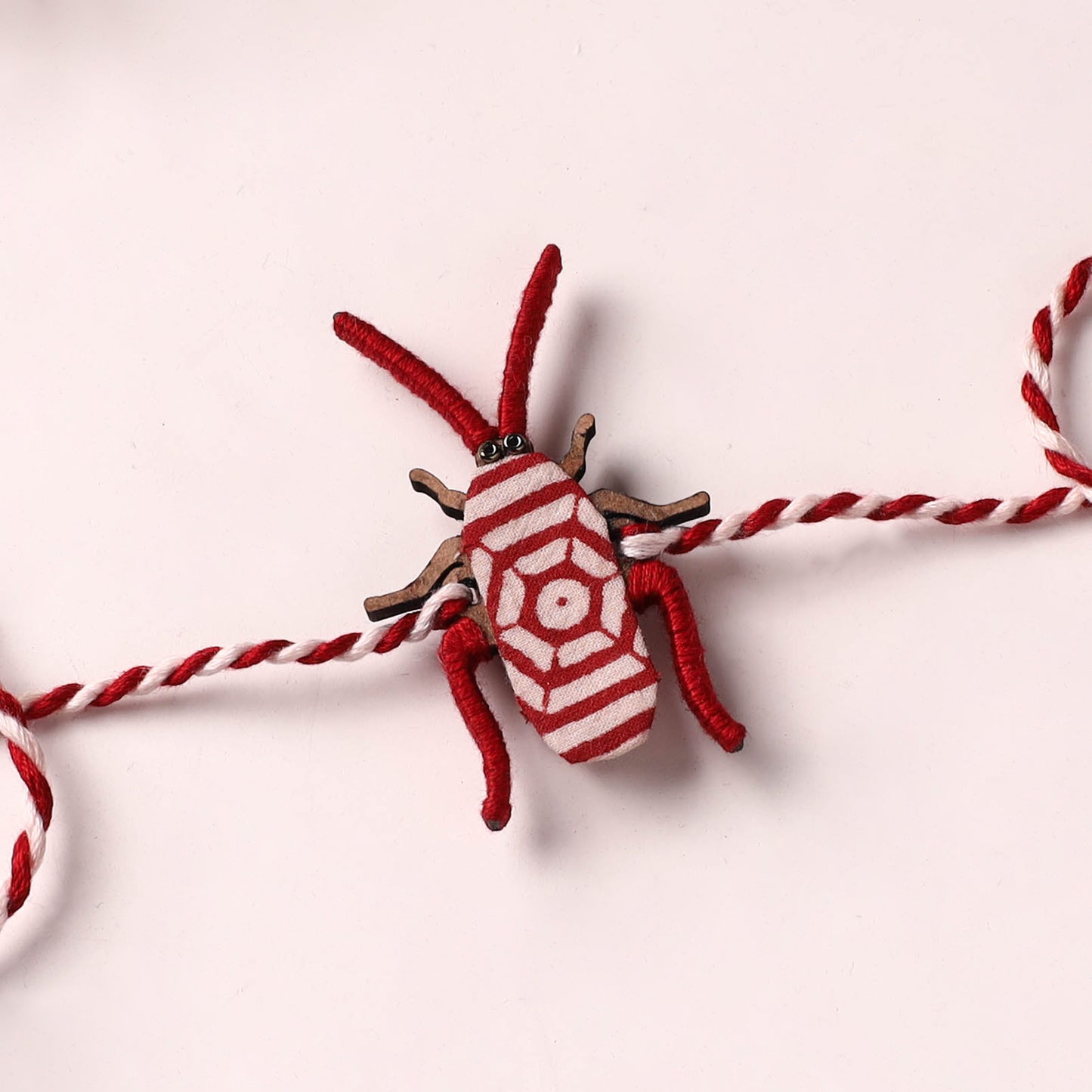 Cockroach - Reusable Handmade Threadwork Fabart Rakhi 09