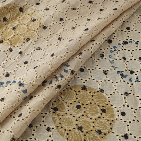 Hakoba Hand Block Ajrakh Print Natural Dyed Cotton Fabric 153