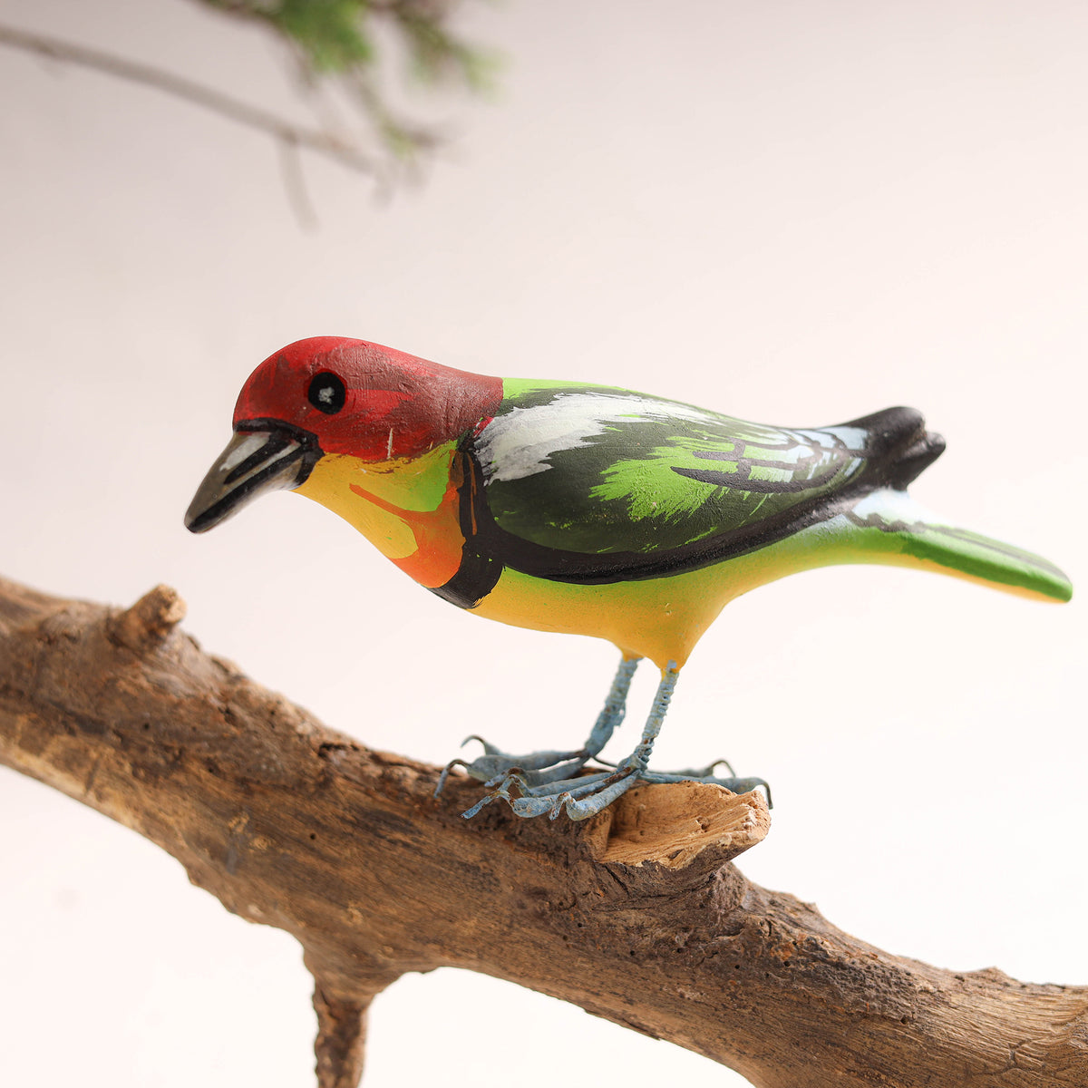 Handcrafted Paper Mache Barbet Bird Home Decor Item 05