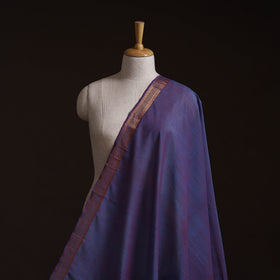 Purple - Handloom Mangalagiri Cotton Fabric with Nizam Zari Border 02