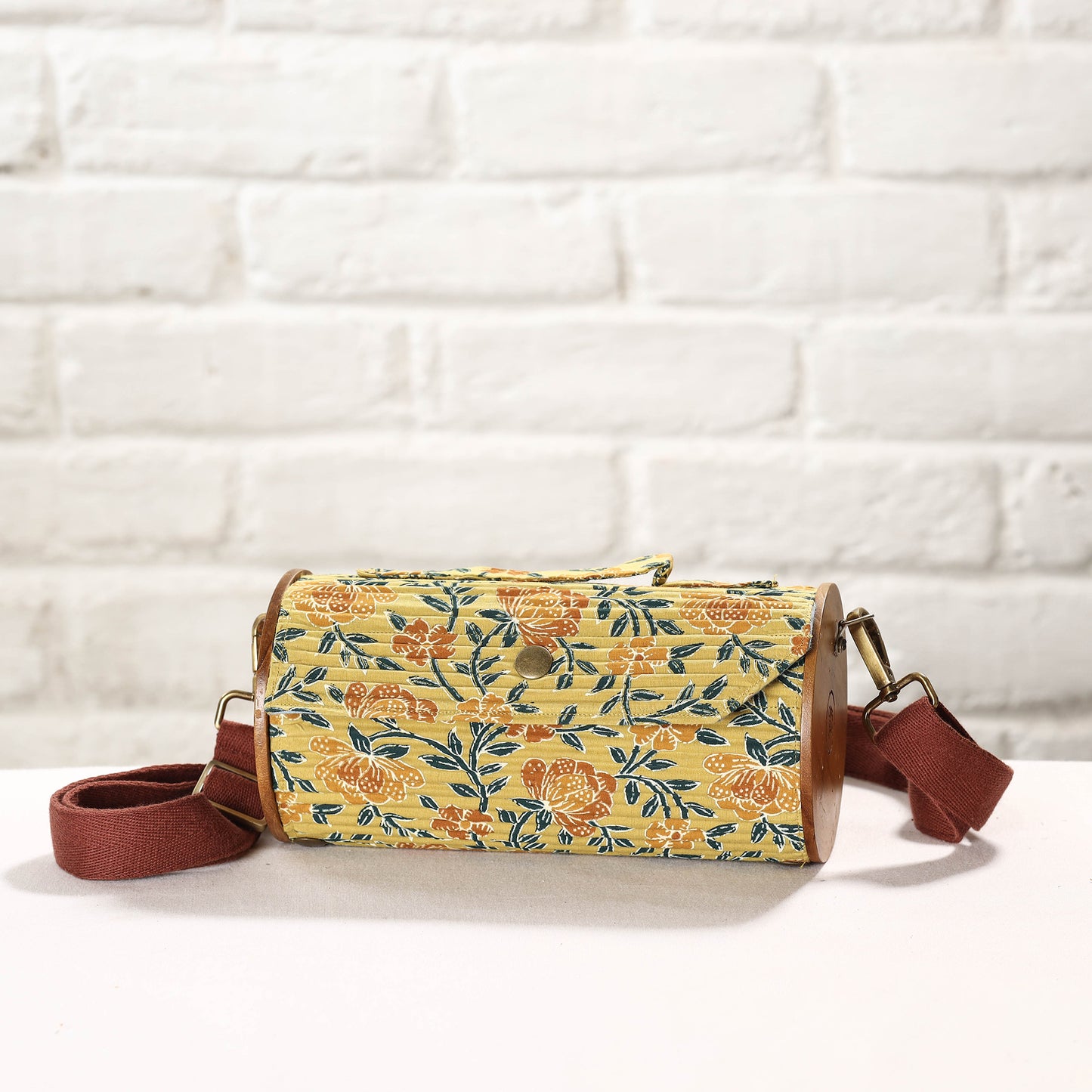 Yellow - DIY Round Sling Bag / Clutch With Changeable Sleeve