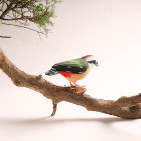 Handcrafted Paper Mache Indian Pitta Bird Home Decor Item 02