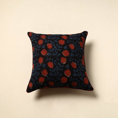 Cotton Block Printed Bagru Cushion Cover (16 x 16 in) 10