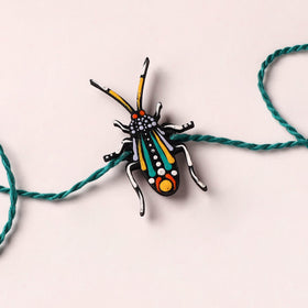 Cockroach - Reusable Mandala Art Handpainted Wooden Rakhi 02
