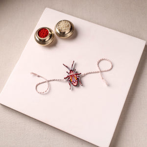 Cockroach - Reusable Mandala Art Handpainted Wooden Rakhi 03