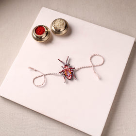 Cockroach - Reusable Mandala Art Handpainted Wooden Rakhi 03