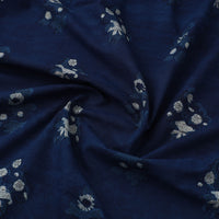 Blue - Block Printed Cotton Jahota Fabric 16