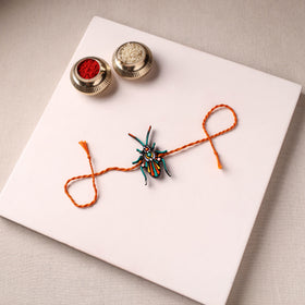 Cockroach - Reusable Mandala Art Handpainted Wooden Rakhi 04