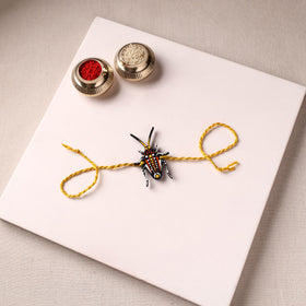 Cockroach - Reusable Mandala Art Handpainted Wooden Rakhi 05