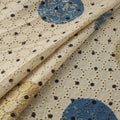Beige - Hakoba Hand Block Ajrakh Print Natural Dyed Cotton Fabric 150