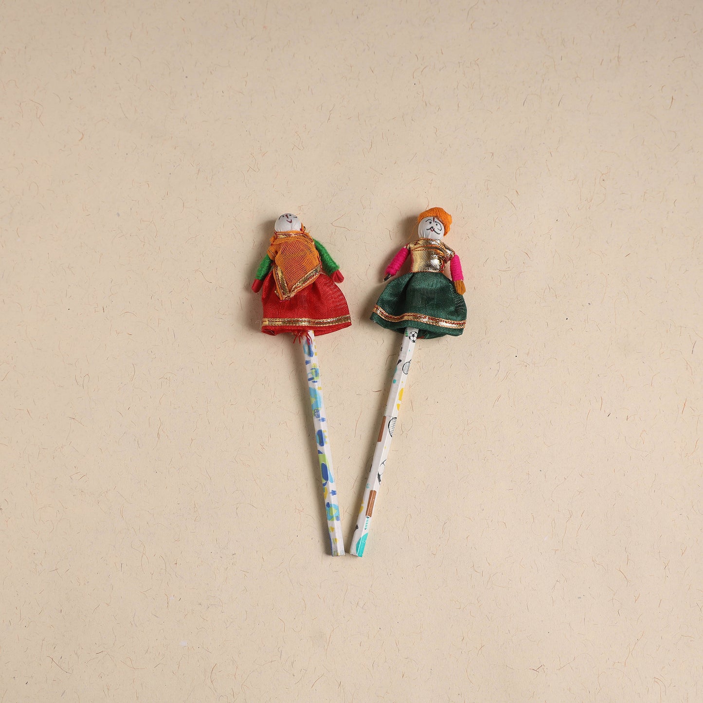 Handmade Rajasthani Puppet Pencils (Set of 2) 223