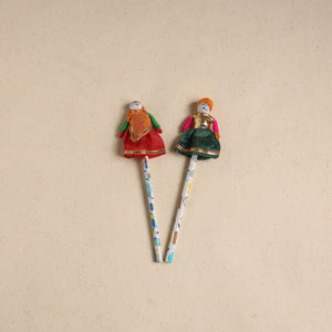 Handmade Rajasthani Puppet Pencils (Set of 2) 223