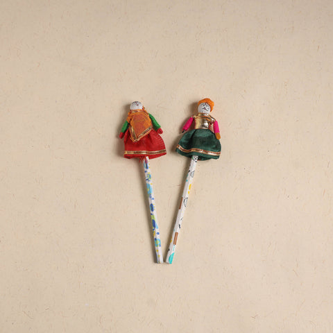 Handmade Rajasthani Puppet Pencils (Set of 2) 223