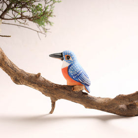 Handcrafted Paper Mache Kingfisher Bird Home Decor Item 04