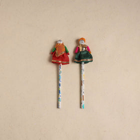 Handmade Rajasthani Puppet Pencils (Set of 2) 223