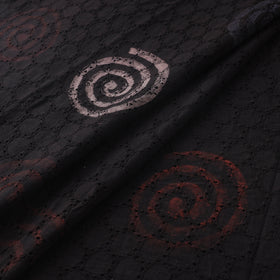 Black - Hakoba Hand Block Ajrakh Print Natural Dyed Cotton Fabric 149