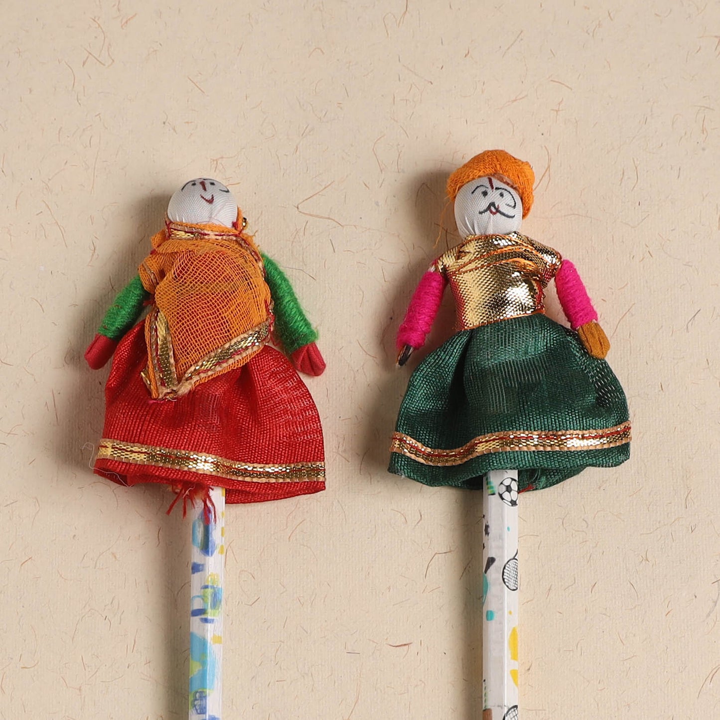 Handmade Rajasthani Puppet Pencils (Set of 2) 223