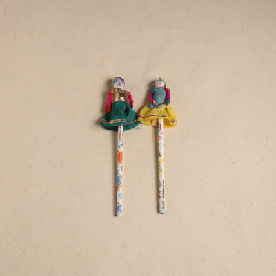 Handmade Rajasthani Puppet Pencils (Set of 2) 194