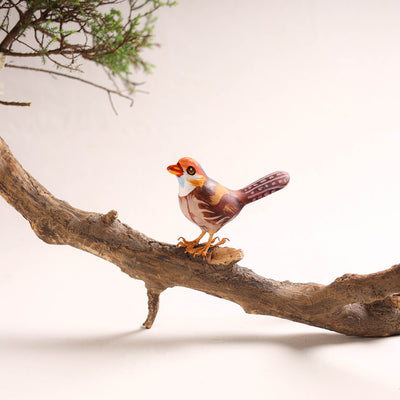 Handcrafted Paper Mache Sparrow Bird Home Decor Item 01