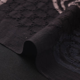 Black - Hakoba Hand Block Ajrakh Print Natural Dyed Cotton Fabric 149