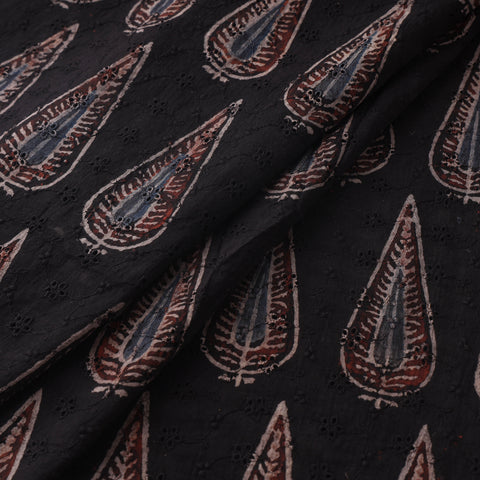 Hakoba Hand Block Ajrakh Print Natural Dyed Cotton Fabric 148
