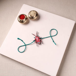 Cockroach - Reusable Mandala Art Handpainted Wooden Rakhi 08